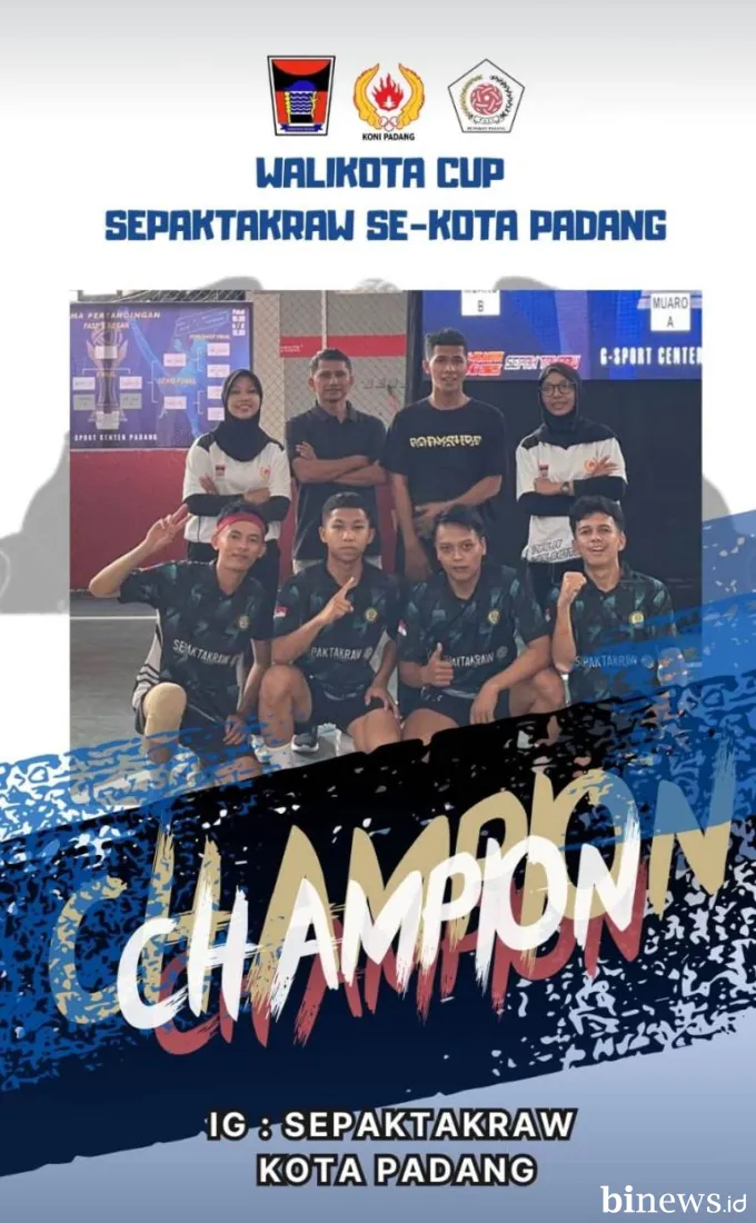Dukungan Yendril Berbuah Manis, BBTC B Kuranji Juara Piala Walikota Padang Sepak Takraw...