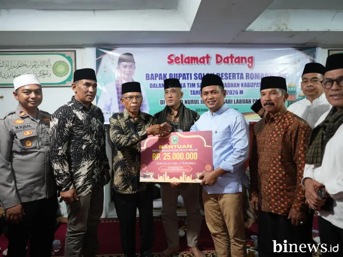 Bupati Solok Safari Ramadhan ke X Koto Diatas, Dukung Pembangunan Masjid Nurul Ihsan
