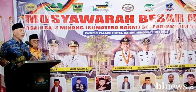 Gubernur Mahyeldi Hadiri Mubes Paguyuban Orang Minang di Kepulauan Riau