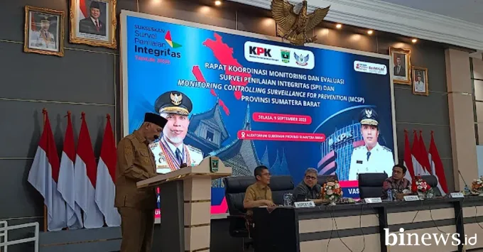 Gubernur Sumbar, Mahyeldi Ansharullah, Pada Rakor...