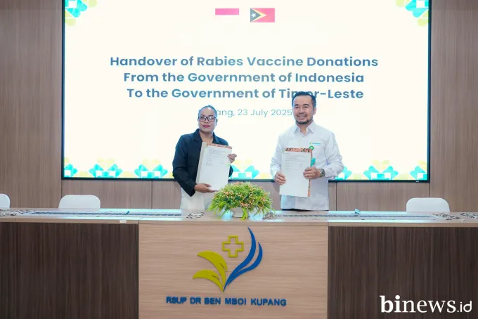 Indonesia Serahkan 2.000 Vial Vaksin Anti Rabies kepada Pemerintah Timor-Leste