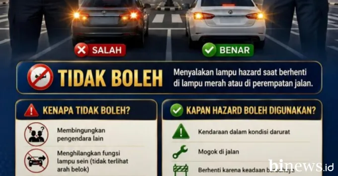 Jangan Salah Pakai Hazard, Ditlantas Polda Sumbar Ingatkan Pengendara di Lampu Merah