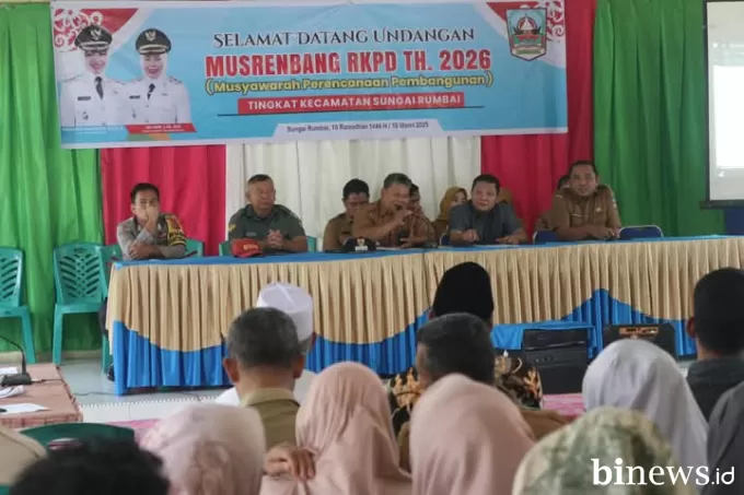 Ketua DPRD Kabupaten Dharmasraya Jemi Hendra Hadiri Musrembang RKPD Kecamatan Sungai...