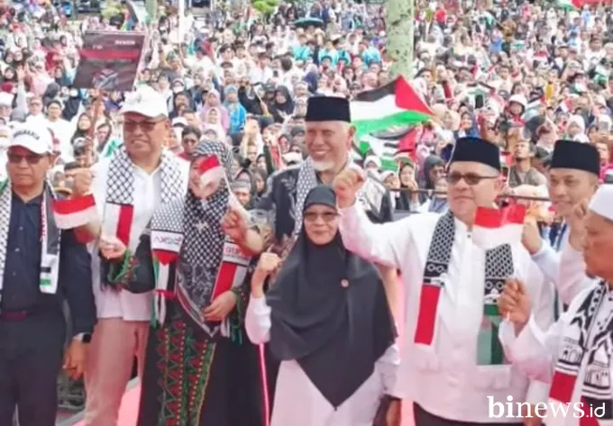 Ketua DPRD Sumbar Muhidi Hadiri Aksi Bela Palestina, Serukan Solidaritas Kemanusiaan