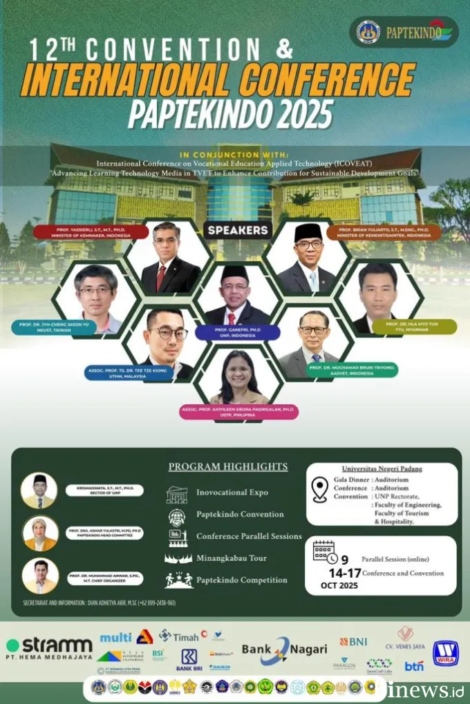 PAPTEKINDO Akan Gelar Konvensi ke-12 dan Konferensi Internasional di UNP: Angkat...