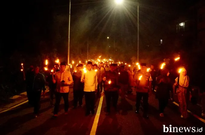 Pawai Obor Meriahkan Penyambutan Ramadan 1447 H