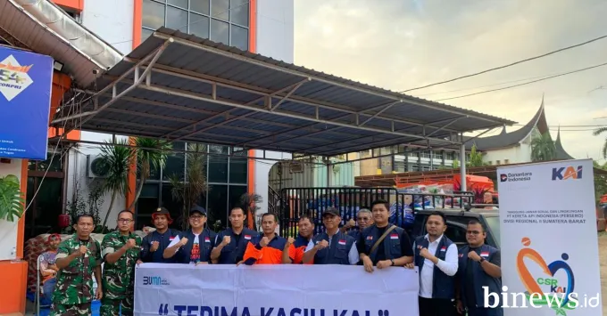 Peduli Berkelanjutan, KAI Divre II Sumbar Salurkan Bantuan Bencana Alam Tahap Kedua