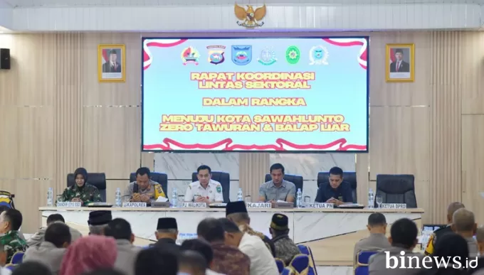 Pemko Sawahlunto Gelar Rapat Koordinasi Lintas Sektor untuk Cegah Tawuran dan Balap Liar