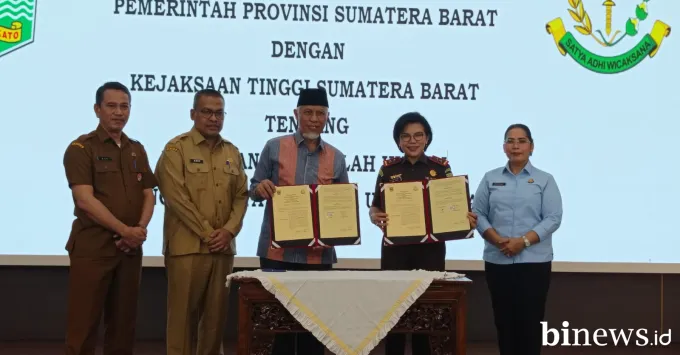 Pemprov dan Kejati Sumbar Teken Kerjasama Penanganan Masalah Hukum dan TUN
