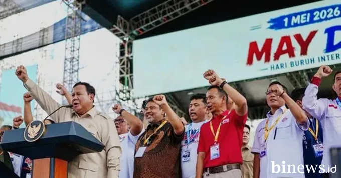 Presiden RI Prabowo Subianto saat menghadiri peringatan...