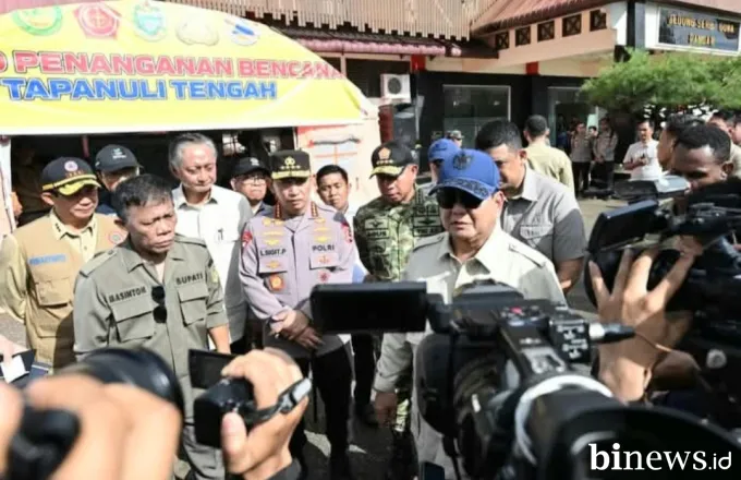 Presiden Prabowo Tinjau Korban Banjir Tapanuli Tengah