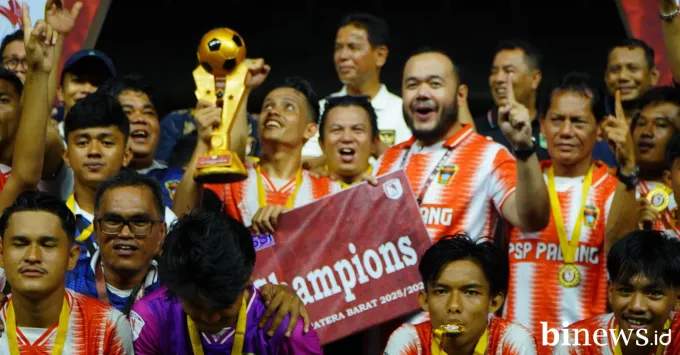PSP Padang berhasil menjadi juara Liga 4 Sumatera Barat...