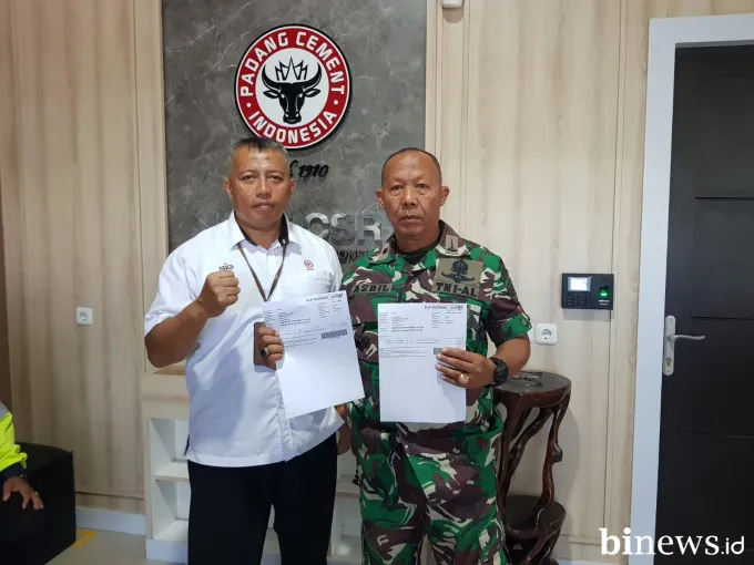 PT Semen Padang dan TNI AL Pulihkan Irigasi, Hidupkan 35 Hektare Lahan Pertanian di Solok...