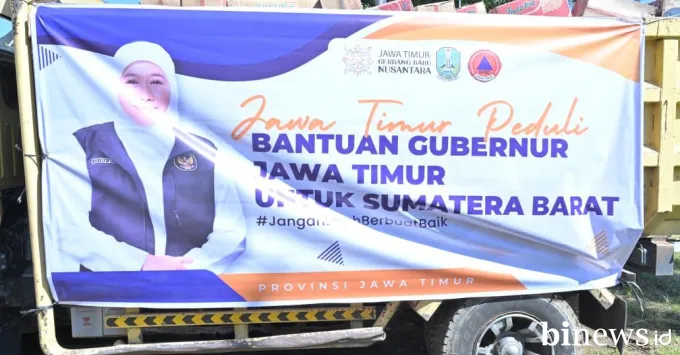 Sumbar Terima Bantuan Penanganan Bencana Rp2,5 Miliar dari Pemprov Jawa Timur