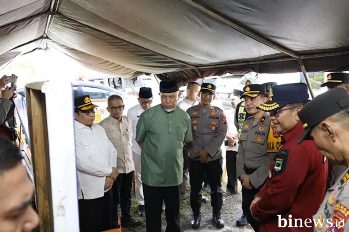 Tinjau Posko Mudik di Dharmasraya, Gubernur Mahyeldi Tekankan Keselamatan dan Kenyamanan...