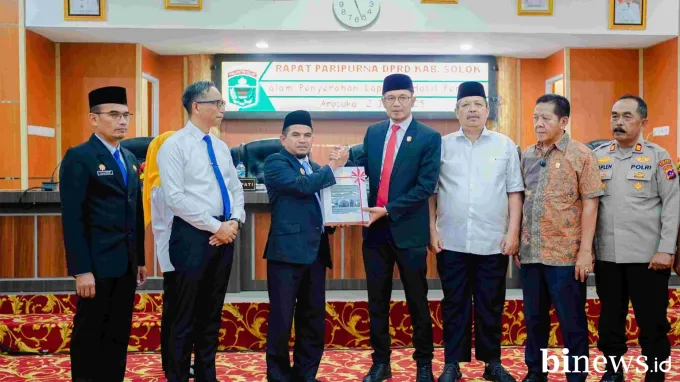Wakil Bupati Solok Serahkan LHP BPK atas Penyelenggaraan Pemerintahan Tahun Anggaran 2024