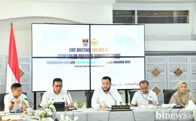 Wako Fadly Amran Gelar Exit meeting LKPD 2025 bersama BPK Perwakilan Sumbar