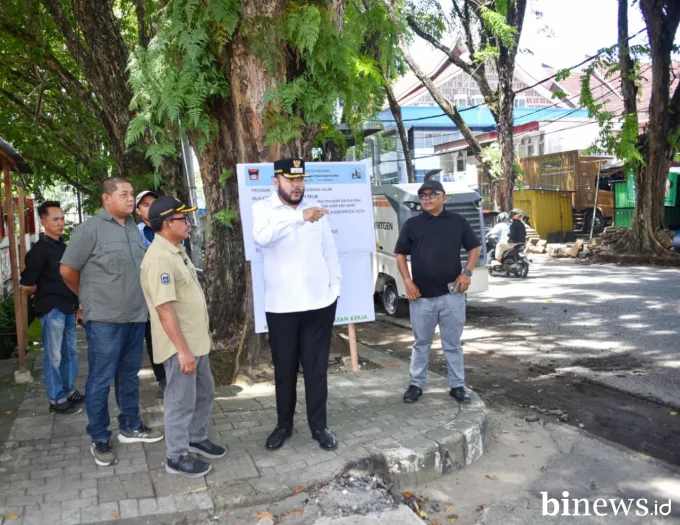 Wako Fadly Amran Tinjau Pengerjaan Overlay Jalan KIS Mangunsarkoro