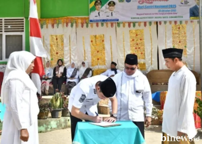 Wako Riyanda Pimpin Upacara Hari Santri Nasional di Ponpes Ababil Lunto