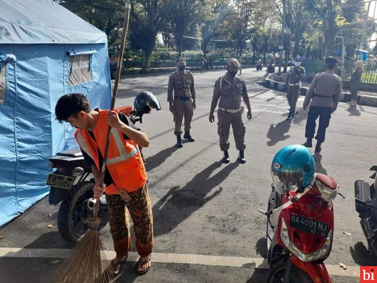 19 Warga Tak Bermasker Terjaring Razia di Padang Panjang Diberi Hukuman Sanksi Sosial