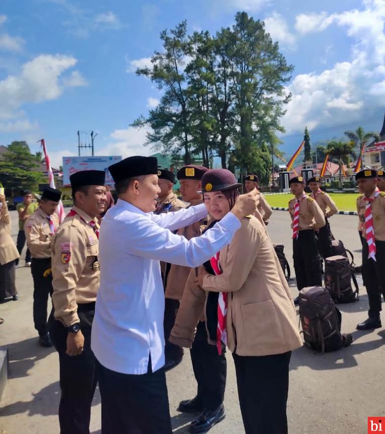 56 Peserta KWARCAB 0308 Pasaman Dilepas Wakil Bupati Sabar AS Mengikuti Raimuna Nasional...