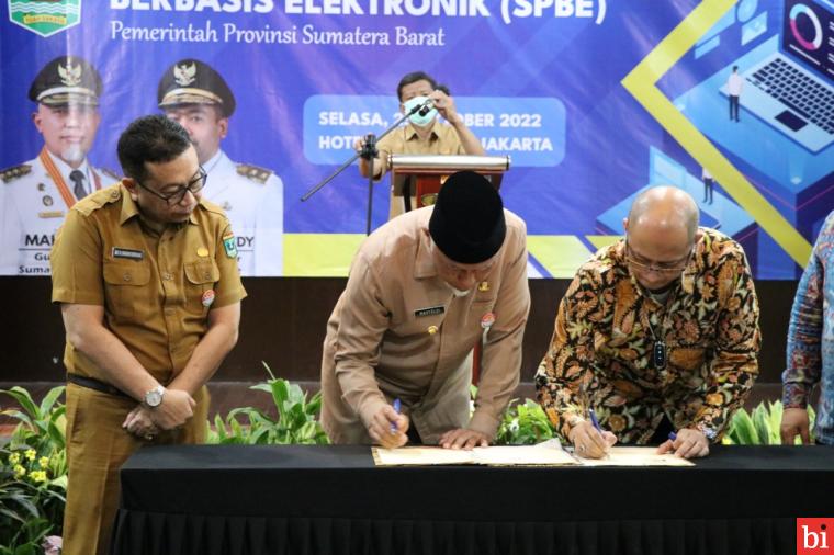 Atasi Blankspot, Pemprov Sumbar teken MoU Dengan Yayasan Internet Indonesia