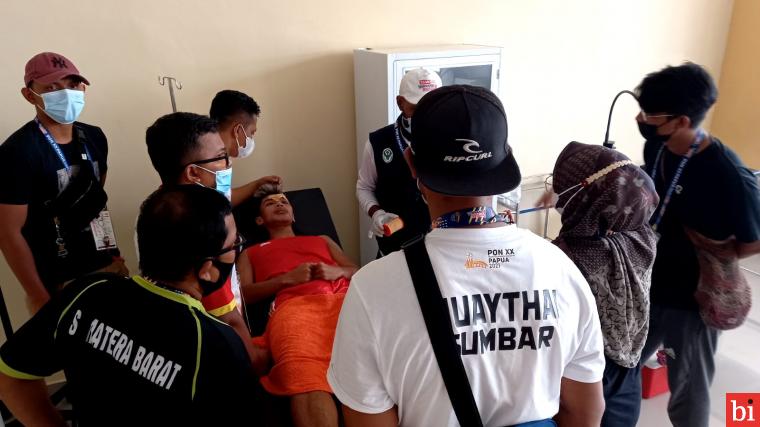 Atlet Muaythai Sumbar Cedera Saat Hadapi Atlet Tuan Rumah