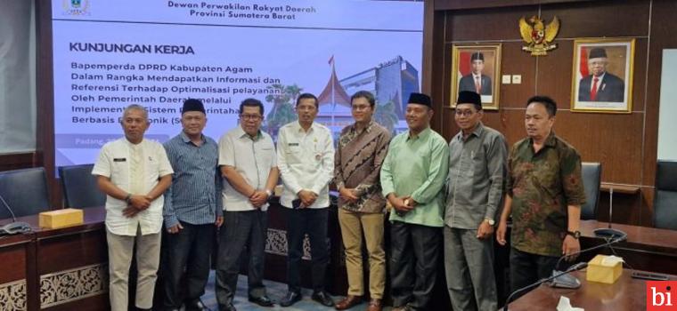 Bapemperda Kabupaten Agam Kunjungi DPRD Sumbar, Belajar Penerapan SPBE ke DPRD Sumbar