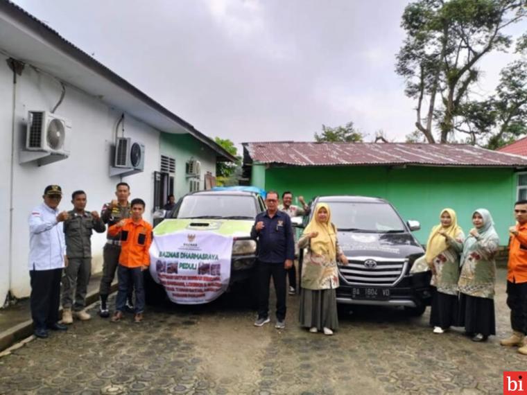 Baznas Dharmasraya Salurkan Bantuan untuk Korban Galodo di Tanah Datar