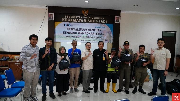 Bio Farma Gelar Penyaluran Bantuan Sembako Ramadhan 1444 H