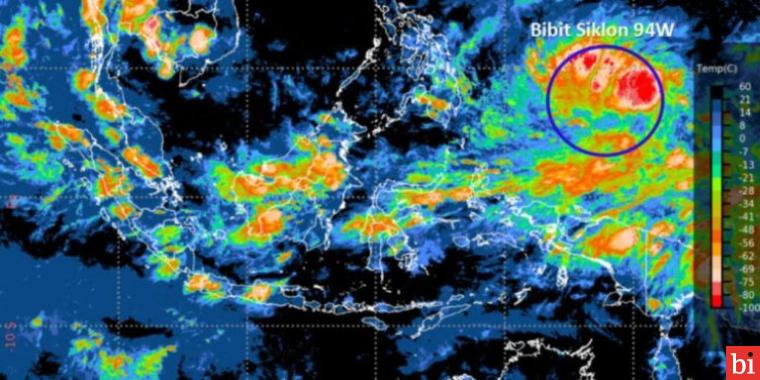 BMKG Deteksi Adanya Bibit Slikon Tropis 94W, Begini Dampaknya