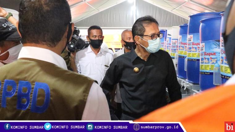 BPBD Provinsi Sumbar Terima Bantuan 200 Unit Wastafel dari Tim Satgas BUMN