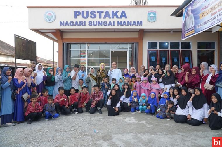 Bunda Literasi Resmikan Perpustakaan Nagari Sungai Nanam, Dorong Minat Baca Masyarakat