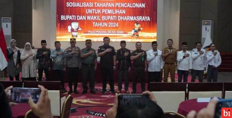 Bupati Dharmasraya Membuka Sosialisasi Tahapan Pencalonan Bupati dan Wakil Bupati 2024