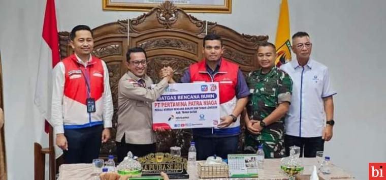 Bupati Eka Putra Terima Sumbangan PT. Pertamina Patra Niaga Regional Sumbagut