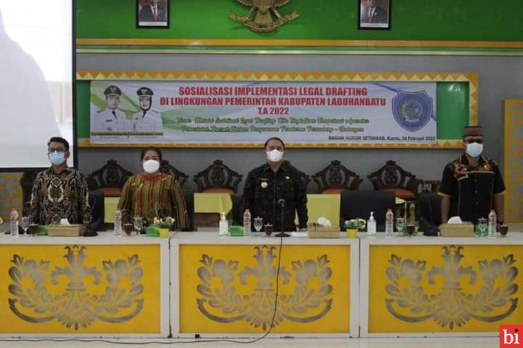 Bupati Labuhanbatu Buka Sosialisasi Legal Drafting