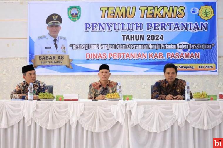 Bupati Pasaman Buka Temu Teknis Pertanian dengan Penyuluh