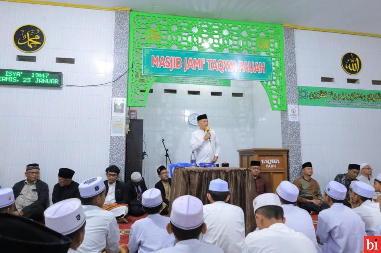 Bupati Pasaman Sabar AS Berharap Momentum Isra' Mikraj Mampu Meningkatkan Iman dan Taqwa