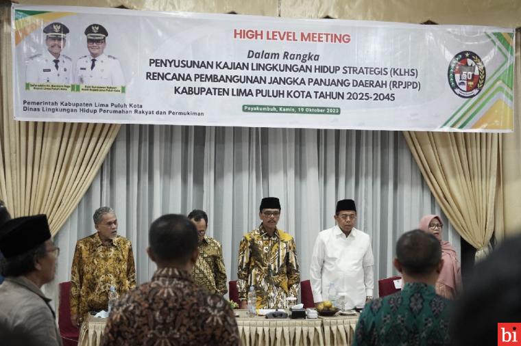 Bupati Safaruddin Buka High Level Meeting KLHS RPJPD Limapuluh Kota 2025-2045