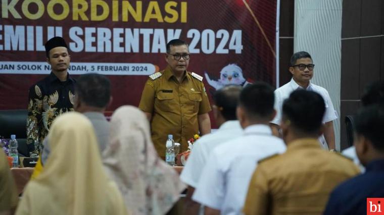 Bupati Solok Capt. H. Epyardi Asda Buka Rakor Pemilu 2024