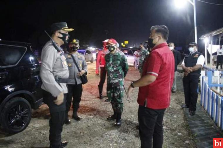 Bupati Sutan Riska Bersama Kapolres Dharmasraya Monitoring Malam Pergantian Tahun