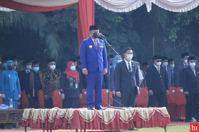 Bupati Sutan Riska Pimpin Upacara Hari Jadi Kabupaten Dharmasraya ke-17