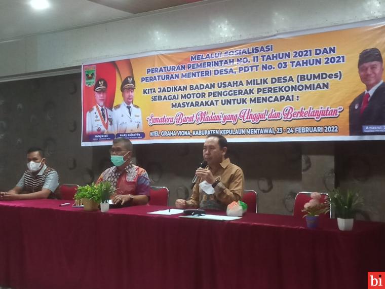 Bupati Yudas Sabaggalet Buka Pelatihan Sosialisasi Anggota DPRD