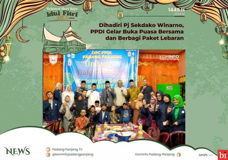 Dihadiri Pj Sekdako Winarno, PPDI Gelar Buka Puasa Bersama dan Berbagi Paket Lebaran