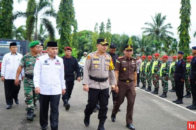 Dihadiri Sekda, Polres Dharmasraya Gelar Apel Gelar Pasukan Pengamanan Lebaran 1445 H