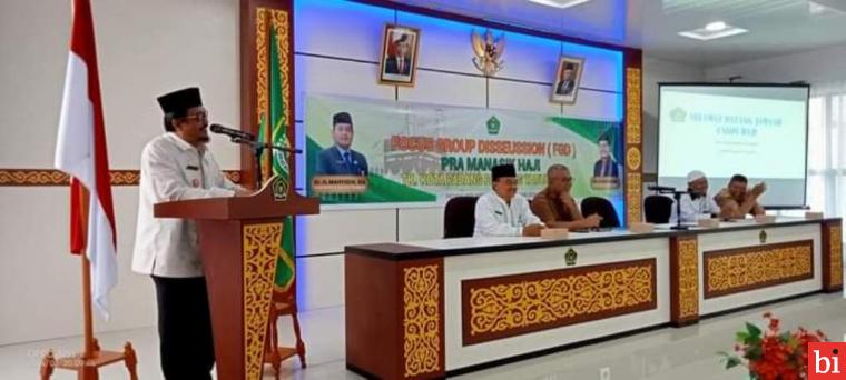 Diikuti 114 CJH, Kantor Kemenag Gelar FGD Pra-Manasik Haji 2024