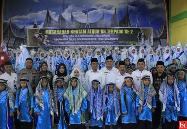Diikuti 190 Santri, Nagari Sungai Dareh Gelar Khatam Al-Qur'an Terpadu