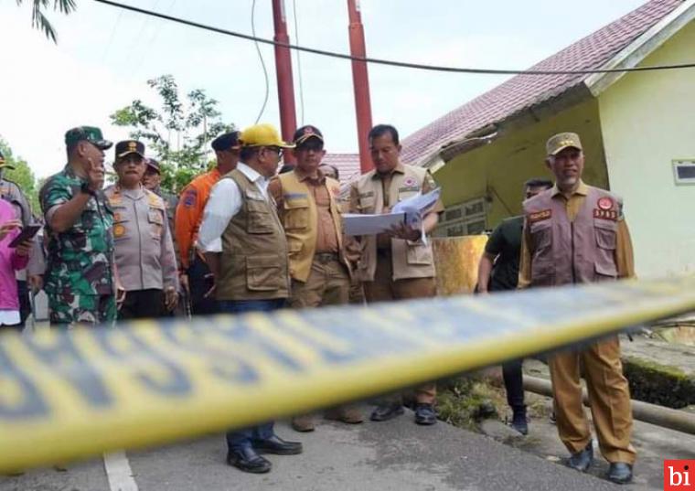 Dikunjungi Kepala BNPB, Pj Wako Sonny Ajukan Perbaikan Jalan Lubuk Mata Kucing dan Tanjung