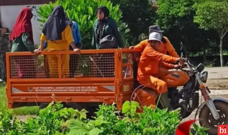 DLH Dharmasraya Buka Layanan Eksklusif Jemput Sampah ke Rumah Warga dengan Becak Motor