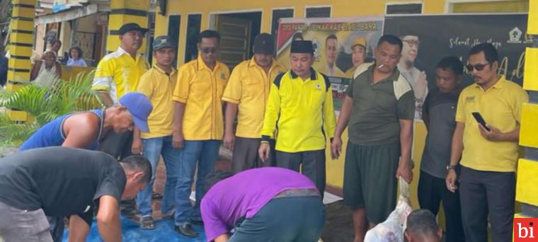 DPD II Partai Golkar Kabupaten Batu Bara Sembelih 2 Ekor Hewan Qurban